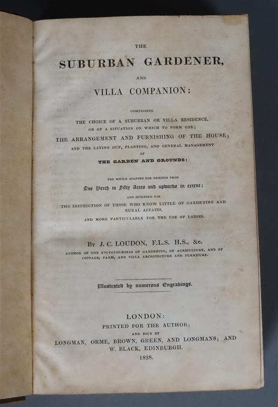 Loudon, J.C. - The Suburban Gardener, and Villa Companion ..., 1st edition, numerous wood engraved text